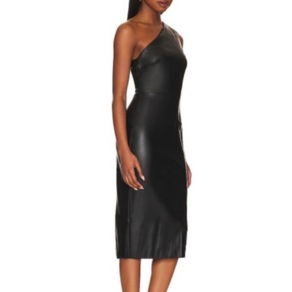 Bardot Black Asymmetrical One-Shoulder Cocktail Dress - Picture 2 of 6